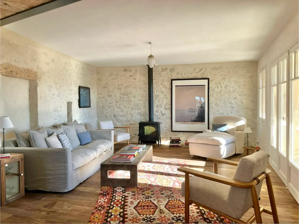 location villa maison cheminee uzes