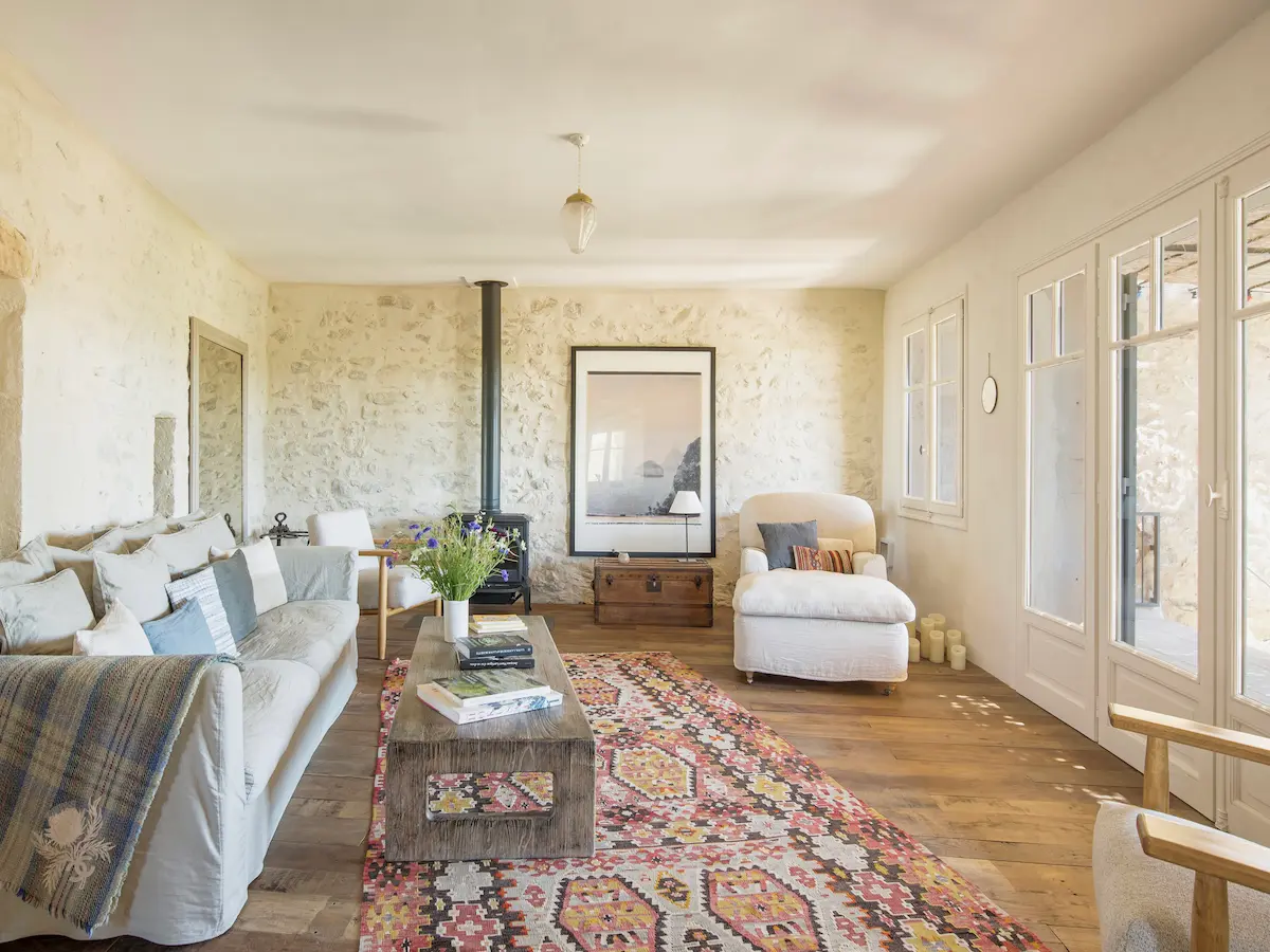 location villa uzes cheminee